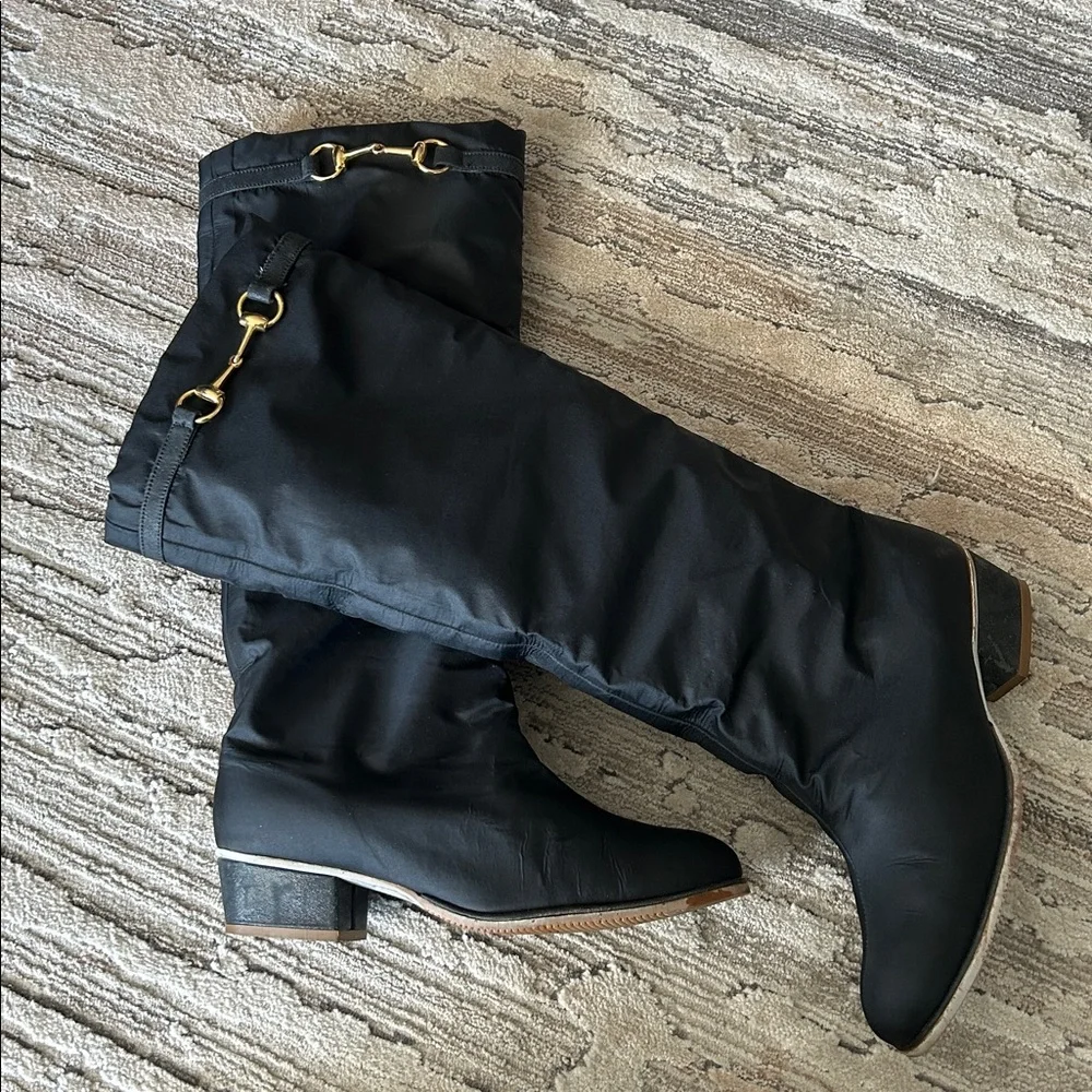 Gucci Horsebit Shearling & Nylon Boots - Picture 7 of 13